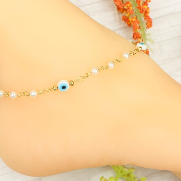"Handmade Anklet – Elegant & Delicate Jewelry for Women | UNVRC1472 - Picture 5 of 10